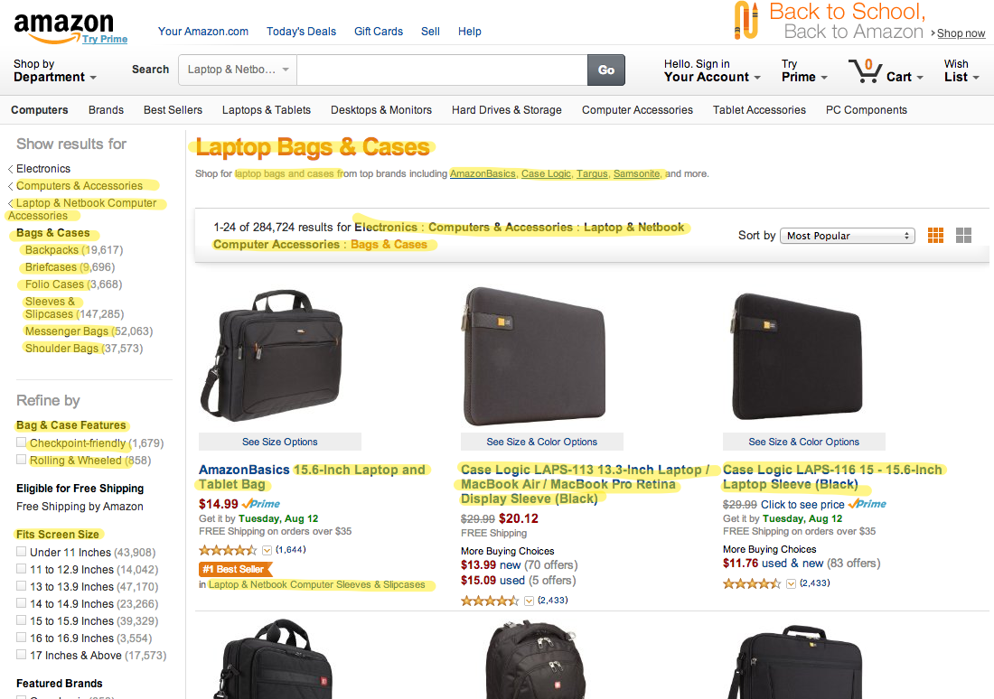 Amazon.com: Bags & Cases: Electronics: Sleeves & Slipcases, Messenger Bags, Shoulder Bags, Backpacks & More 2014-08-11 14-28-16