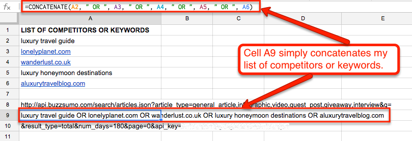 concatenated cells