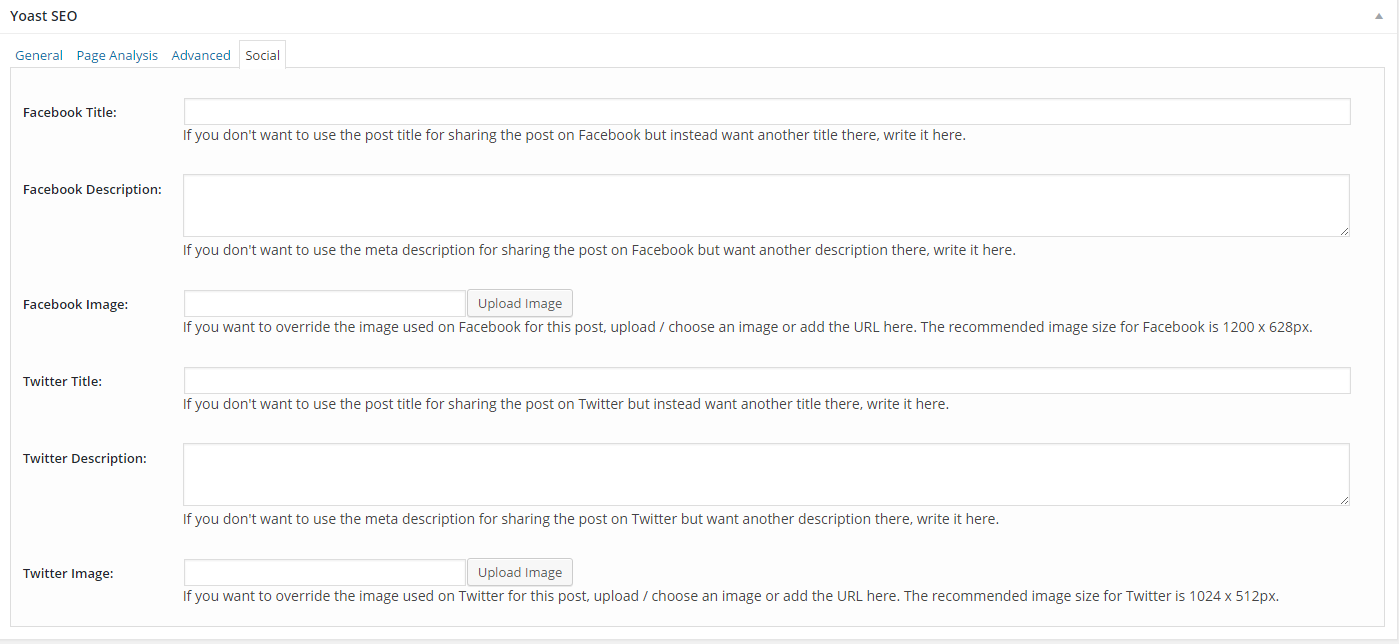 The "Social" tab of the Yoast SEO Toolbox